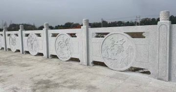 玉林芝麻白河道栏杆 石材栏杆