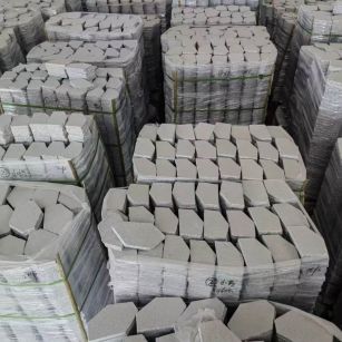 玉林芝麻白石材冰裂纹，碎拼。