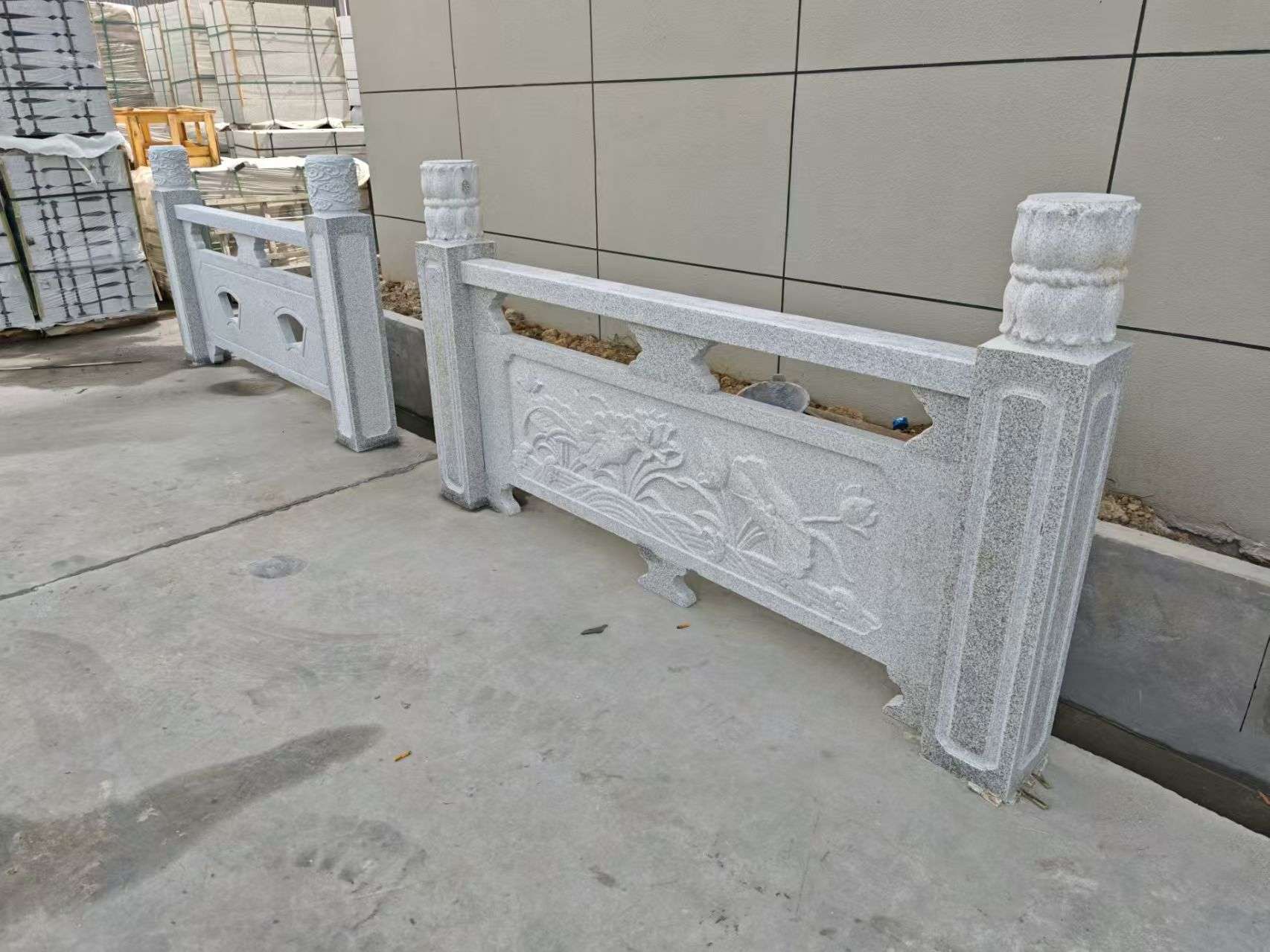 玉林芝麻白河道栏杆 石材栏杆
