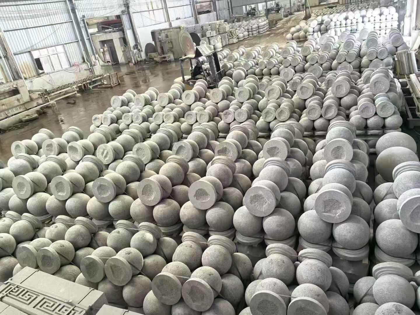 玉林芝麻白圆球 石球 挡车球